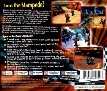 Running Wild (US) box cover back